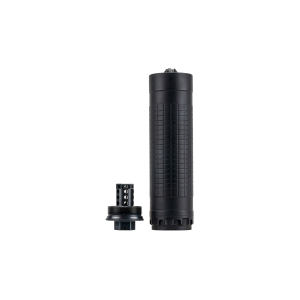IWI Silencer 6mm w/Direct Thread 1/2-28 HUB-T Mount, Black (L:6, Width:1.74, and W: 15oz)