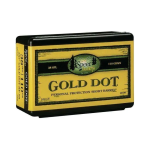 Speer 4009 Gold Dot Personal Protection 38 Cal .357 110 gr Hollow Point (HP) 100 Per Box