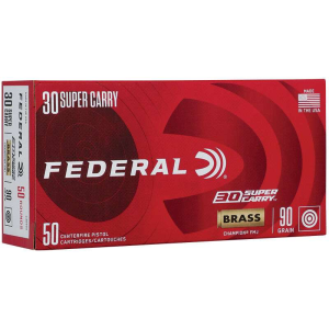 Federal C3090A Champion 30 Super Carry 90 gr Full Metal Jacket (FMJ) 50 Per Box/20 Cs