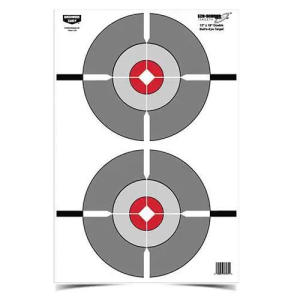 Birchwood Casey 37207 EZE-Scorer Double Bull's-Eye Bullseye Paper Target 12 x 18 10 Per Pack