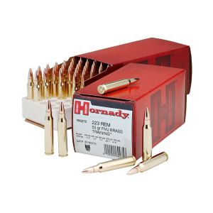 Hornady Hornady 80275 Custom  223 Rem 55 gr Full Metal Jacket Boat Tail (FMJBT) 50 Bx/ 10 Cs