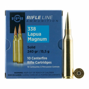 PPU PPM338 Match  338 Lapua Mag 240 gr Copper Solid 10 Bx/ 20 Cs