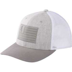 BROWNING CAP RECON FLAG MESH SNAPBACK FLAG PACTCH GRAY OSFM