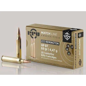 PPU PPM2231 Match  223 Rem 69 gr Hollow Point Boat Tail (HPBT) 20 Bx/ 50 Cs