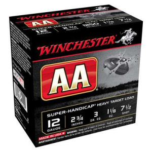 Winchester Ammo AA Super Handicap 12 Gauge 2.75 1 1/8 oz 7.5 Shot 25 Bx/ 10 Cs