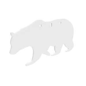 B/C AR500 3/8 SILHOUETTE BEAR WHT