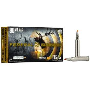 Federal P300WTT2 Premium 300 Win Mag 165 gr Trophy Bonded Tip 20 Bx/ 10 Cs