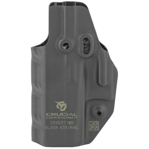CRUCIAL CONCEALMENT 1019 Covert IWB Compatible with Glock 43 Kydex Black