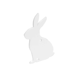 B/C AR500 3/8 SILHOUETTE RABBIT WHT