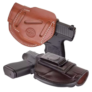 1791 Gunleather 4WH1SBRR 4 Way Signature Brown Leather IWB/OWB 1911 3-4/Browning Hi Power Right Hand