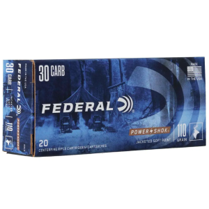 Federal 30CA Power-Shok 30 Carbine 110 gr Jacketed Soft Point (JSP) 20 Bx/ 10 Cs