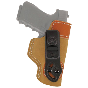 Desantis Gunhide 106NA80Z0 Sof-Tuck Tan Suede w/Saddle Leather Top IWB fits Glock 17 Right Hand
