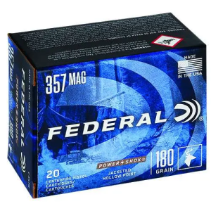 Federal C357G Power-Shok  357 Mag 180 gr Jacketed Hollow Point (JHP) 20 Bx/ 25 Cs