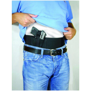 PSP BELLYBANDL Belly Band 36-44 Elastic w/Velcro Closure Black