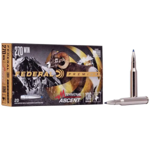 Federal P270TA1 Premium 270 Win 136 gr Terminal Ascent 20 Bx/ 10 Cs