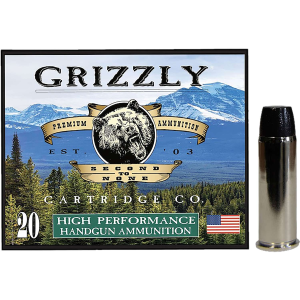 Grizzly Ammo GC44M16 44Mag 300gr Wide Flat Nose Gas Check 20 Per Box/10 Case