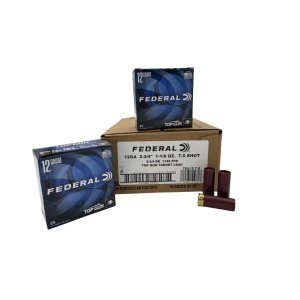 Federal TGL1275 Top Gun 12 GA 2.75 1-1/8 oz #7.5 Shot 250rd CASE
