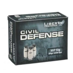 Liberty Ammunition LACD357SIG053 Civil Defense 357 Sig 357 Sig 50 gr Hollow Point (HP) 20 Bx/ 50 Cs