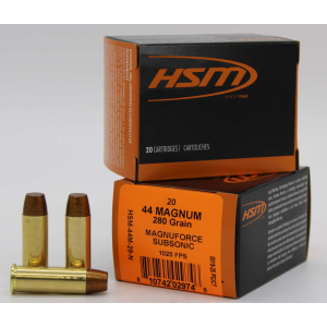 HSM SUBSONIC 44MAG HITEK 280GR HCFN 20/20
