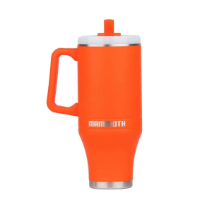 Mammoth Ascent 40 oz Tumbler with handle straw - Blaze Orange