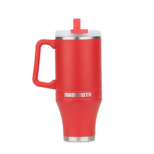 Mammoth Ascent 40 oz Tumbler with handle and straw - Red