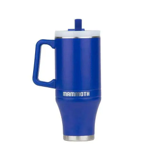Mammoth Ascent 40 oz Tumbler with handle and straw - Royal Blue
