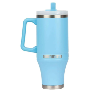 Mammoth Ascent 40 oz Tumbler with handle and straw - Light Blue Glow