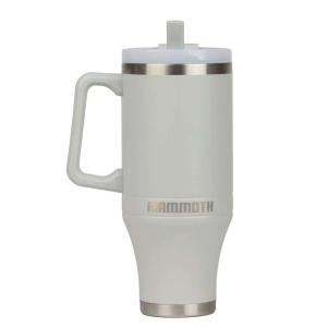 Mammoth Ascent 40 oz Tumbler with handle and straw - Light Grey