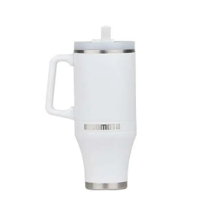 Mammoth Ascent 40 oz Tumbler with handle and straw - White