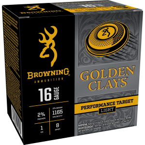 Browning Ammo BGC168 Golden Clays 16Gauge 2.75 1oz 8Shot 25 Per Box/10 Case