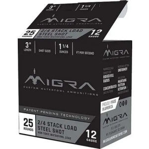 MIGRA STAXD STEEL 12GA 3 1.25OZ #4-6 25/10