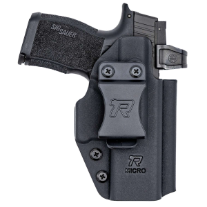 Rounded Universal Kydex IWB/OWB Holster for Compact Pistols, Right-Handed, Black