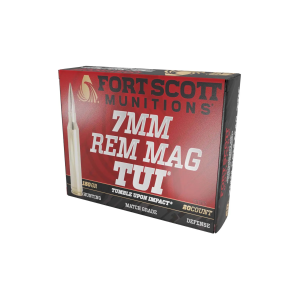 FORT SCOTT MUNITIONS LEAD FREE RIFLE AMO 7MM REM MAG 150GR TUI BRASS CASE 20-RD ( 10 BOX PER CASE )