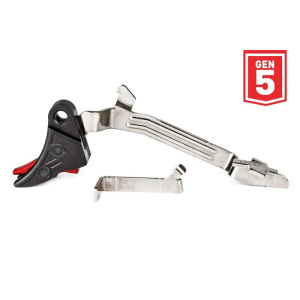 ZEV CFTPROBAR5GBR Pro Trigger BAR Kit with Red Safety Compatible with Glock 17, 19, 19x, 26, 34 Gen 5 Curved