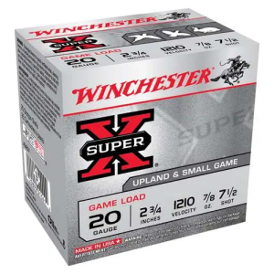 Winchester Ammo Super-X Game Load 20 Gauge 2.75 7/8 oz 7.5 Shot 25 Bx/ 10 Cs