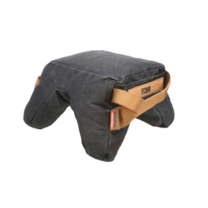 Birchwood Casey BC-BAG-SSEH Steady-Shot Echo Bag Heavyweight Prefilled Black Wax Canvas Front and Rear Bag