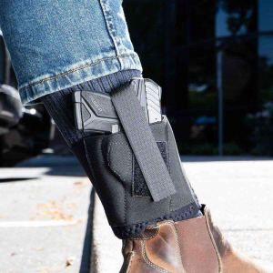 Galco CAB2M Cop Ankle Band Black Neoprene w/Fleece Padding Ankle Beretta 85,F/Kahr K40,K9/Sig P230,232 Right Hand