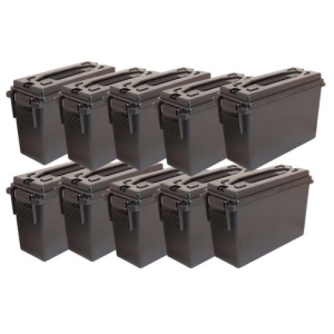 Berrys 00330 Ammo Can 40 Cal Plastic Black - 10 PACK - Berrys