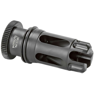 Griffin Armament DLFC22C1228 Dual-Lok Flash Comp 22/5.56 Black QPQ Nitride 17-4 PH Stainless Steel 1/2x28 Threads