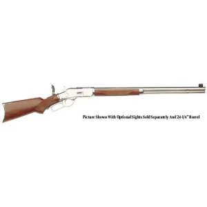 Taylors and Company 213W03 1873  357 Mag 101 20 Walnut Pistol Grip Stock White Heat Treated Silver Right Hand