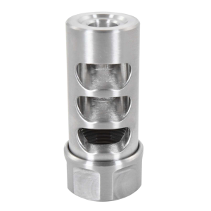 American Precision Arms G2M1230S Gen 2 Micro Bastard Self Timing Brake Stainless Steel with 1/2-28 tpi Threads, 1.86 OAL & .750 Diameter for 30 Cal AR-Platform & Hunting Rifles