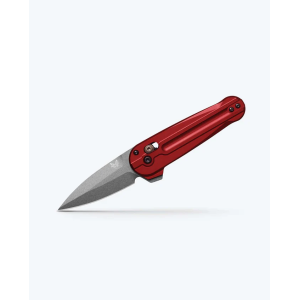 Benchmade Lowden, Phoenix Red Aluminum, Spear Point Blade, Folding Knife