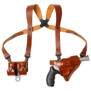 Galco MCII126 Miami Classic II Shoulder System Shoulder Size Fits Chest Up To 56/S&W N Frame M29/629 Tan Steerhide Right Hand