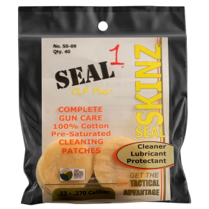 SEAL 1 SS-09 .22 - .270 CAL TREATED PATCHES 40/BAG