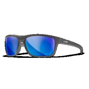 Wiley X ACKNG19 Kingpin Captivate Polarized Blue Mirror Lenses/Matte Graphite Frame Sunglasses