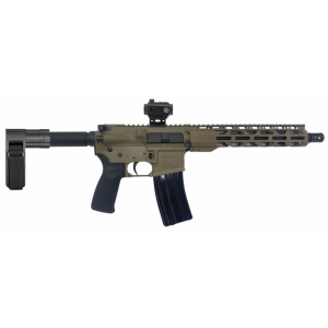 Radical Firearms RF-15, 5.56mm, 10.5 Barrel, 1- 30rd Magazine, RPR Handguard, FDE, Pistol w/ Brace & Red Dot - Radical Firearms