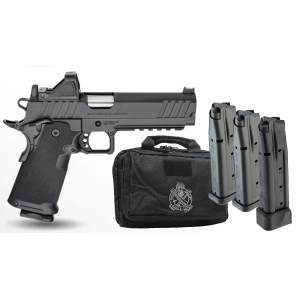 Springfield 1911 DS Prodigy AOS GearUp Bundle 9mm 5 Barrel 4 Magazines Viridian RFX11 Green Dot Black Pistol