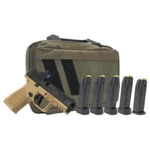 Rost Martin RM1C 9mm 4 Barrel 5 Magazines Viridian RFX11 Green Dot FDE Pistol