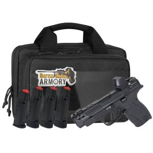 Smith  Wesson PC Bodyguard 20 Carry Comp 380acp 31 Ported Barrel Pistol Bundle w 4 Magazines Savior Bag Optic Cut  CT Rad Green Dot