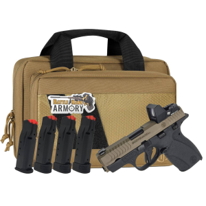 Smith  Wesson Bodyguard 20 380acp 275 Barrel Thumb Safety FDE  Black Pistol Bundle w 4 Magazines Savior Bag Optic Cut  CT Rad Green Dot